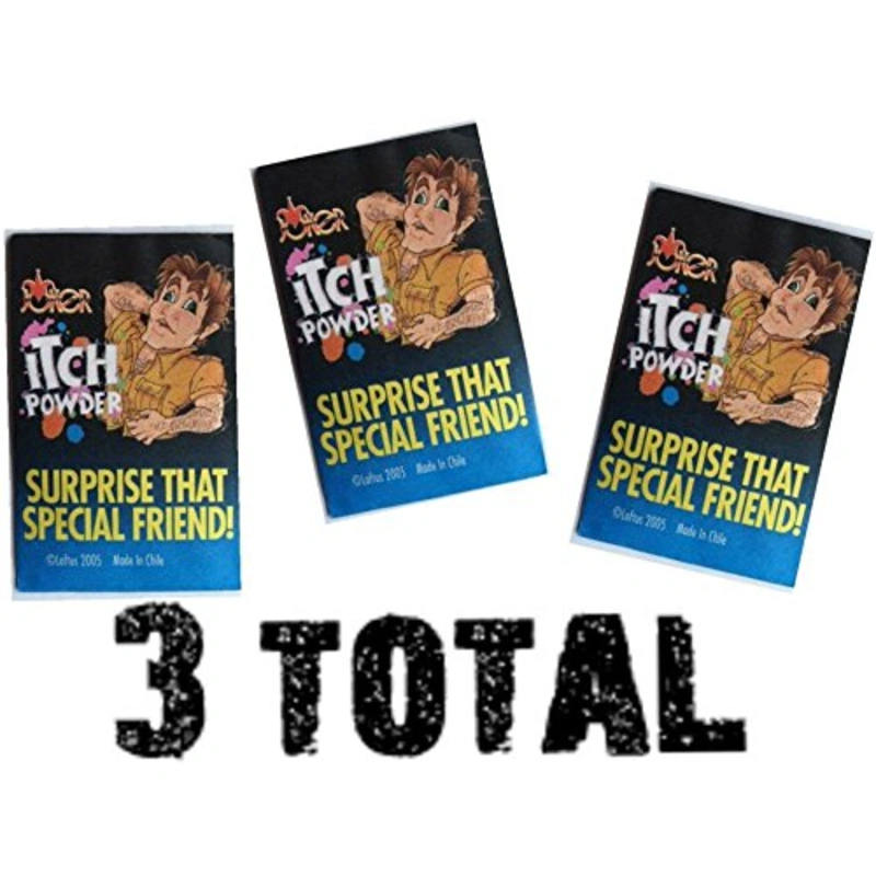 (3) Itch Itching Powder Packages ~ Prank Joke Trick Gag Funny Joke Trick Magic