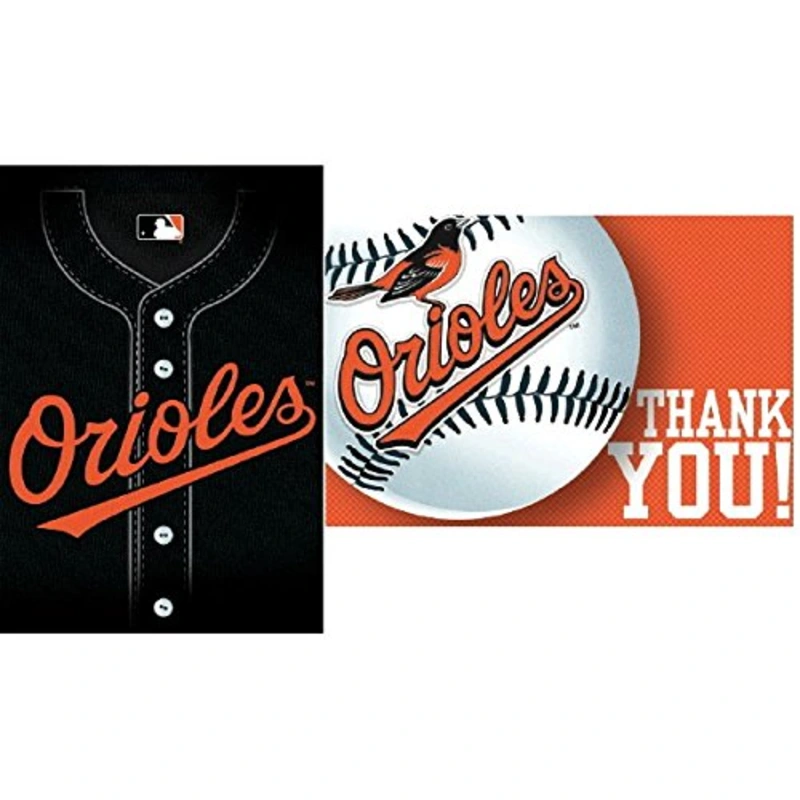 “Baltimore Orioles Collection” Party Invitation & Thank You Card Set