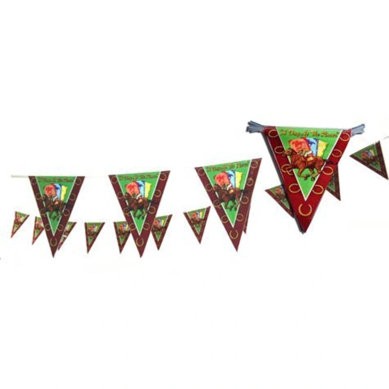 “Day at the Races” Triangle Pennant Banner